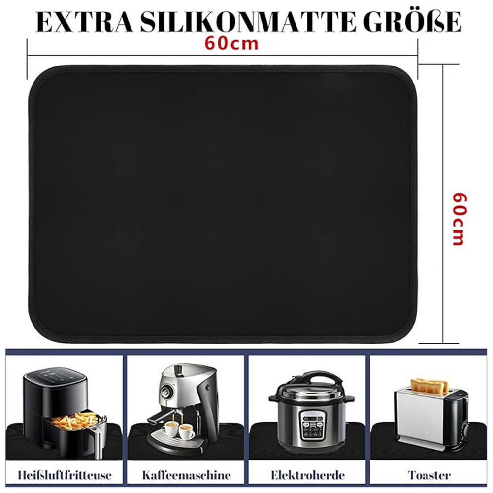 Kitchen Appliances Usa - Tapis noir pour appareils de cuisine,